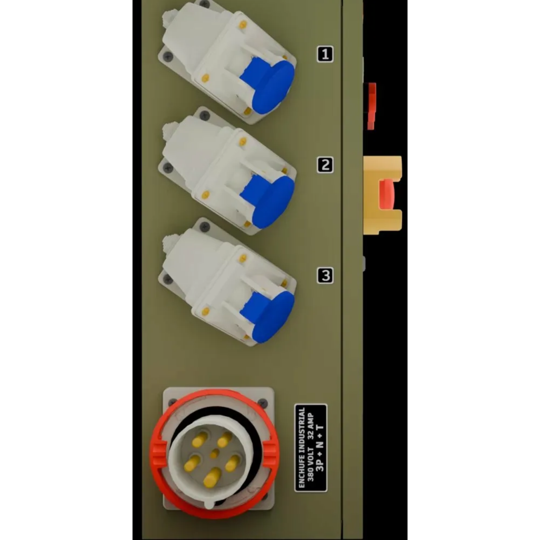 Tablero Faena Trifásico 63A - Lateral