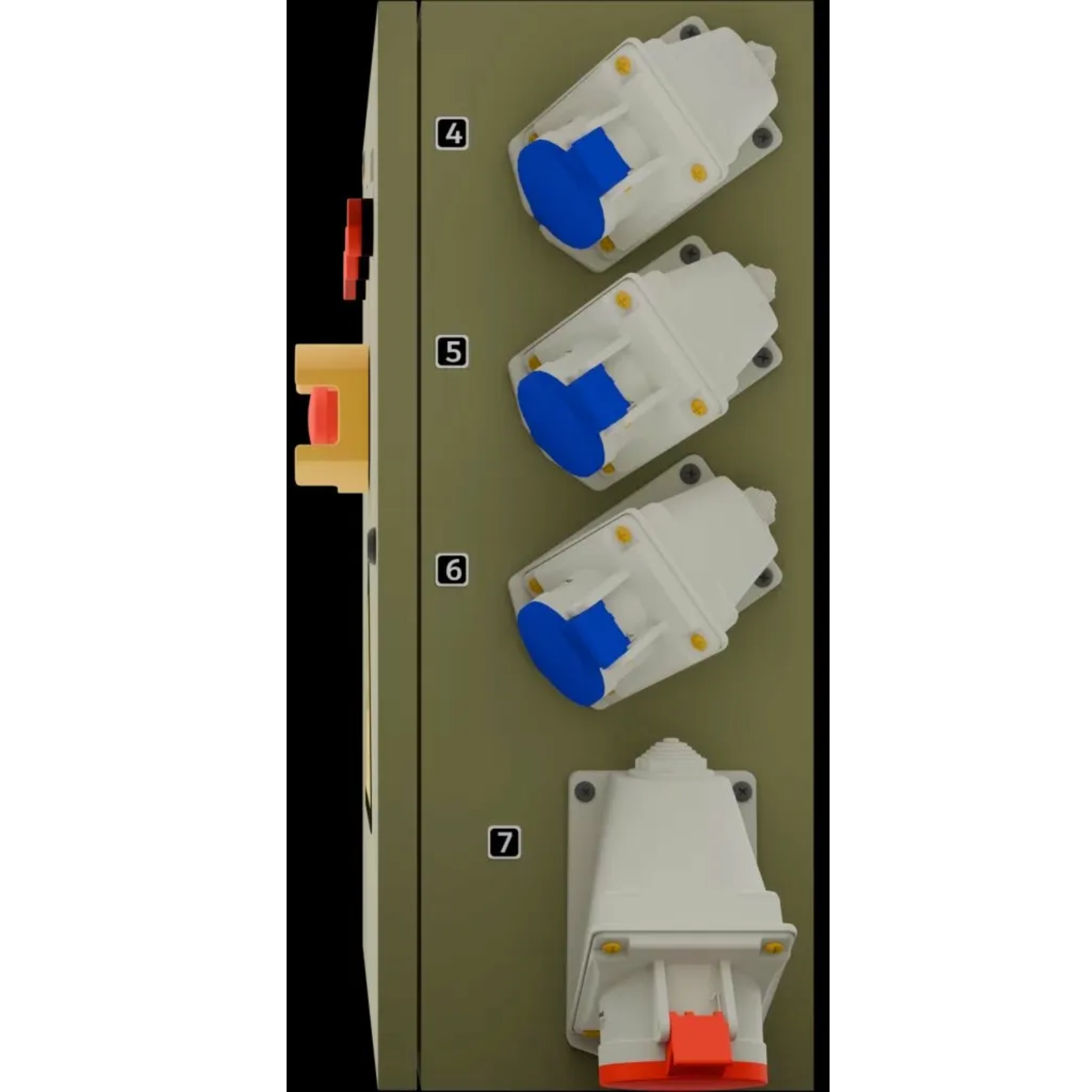 Tablero Faena Trifásico 63A - Opuesto